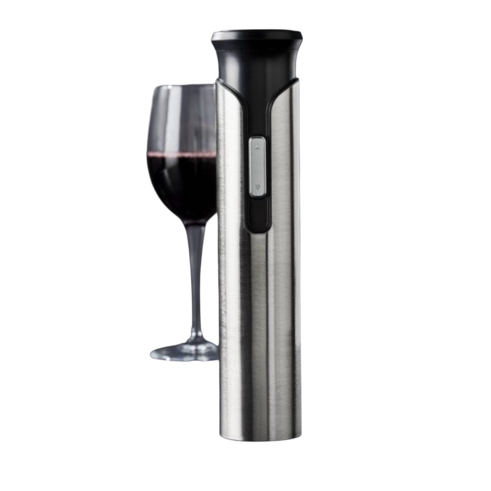 Houdini Corkscrew Wine Bottle Opener Battery Operated Stainless Steel